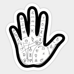 Fortune Teller Palmistry Occult Hand Sticker